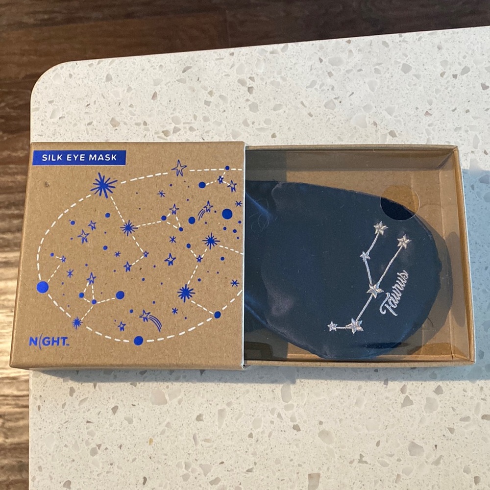 Discover Night zodiac silk eye mask Taurus